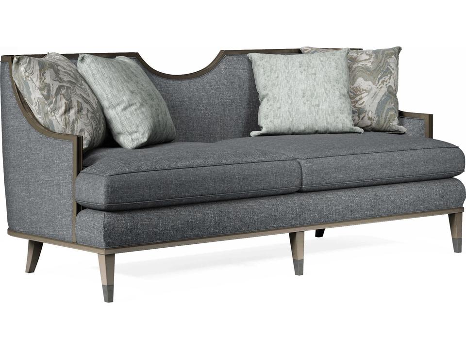 Harper 3-Seat Polyester Blend Sofa in Mica and Lichen Blue