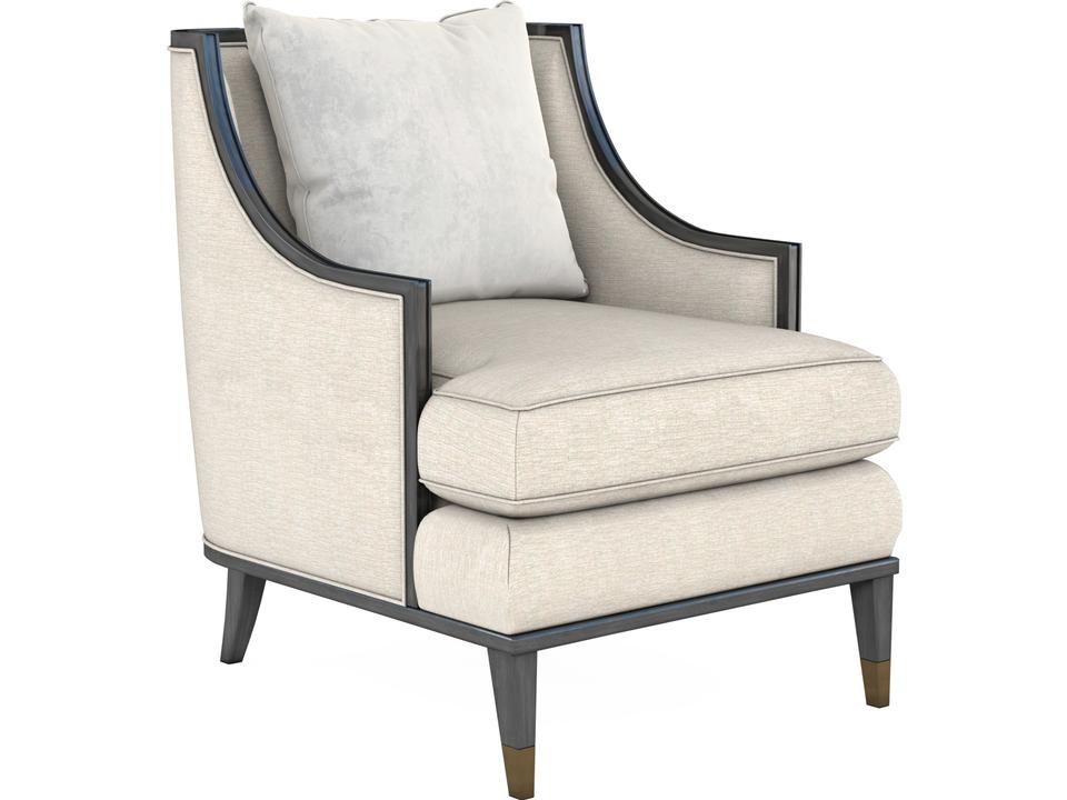 Intrigue Harper Onyx Upholstered Accent Chair