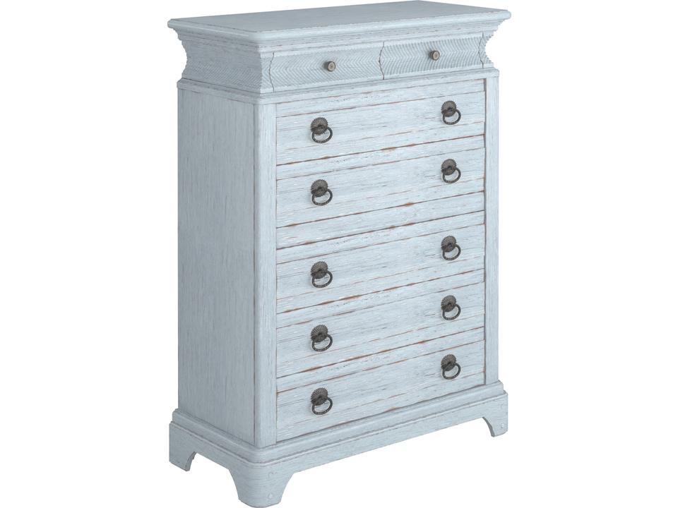 Summer Creek 8-Drawer Chest in Distressed Shutter Blue
