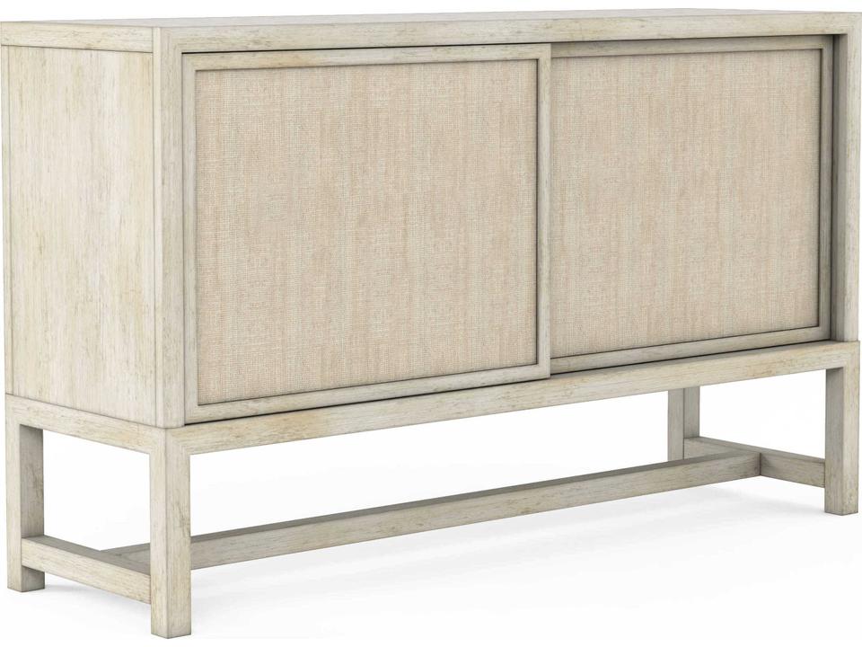 Cotiere Sideboard with Terrazzo Stone Top and Sliding Fabric Doors