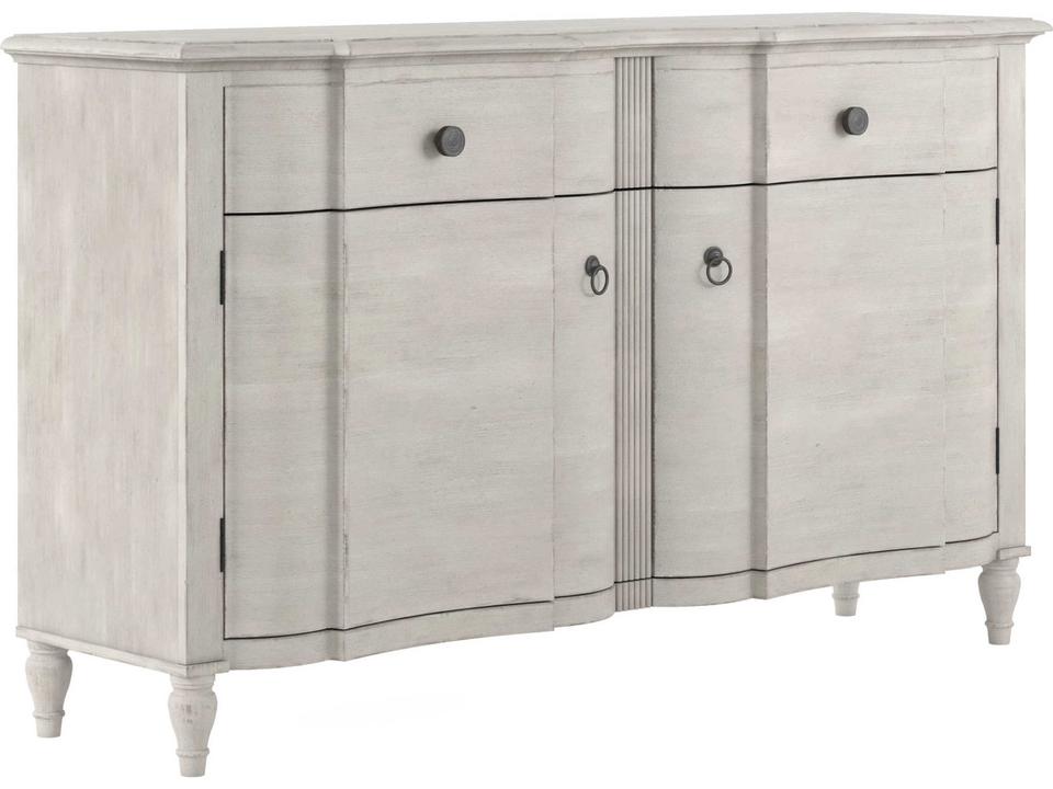 Alcove Buffet in Belgian Ivory with Burnished Brass Hardware
