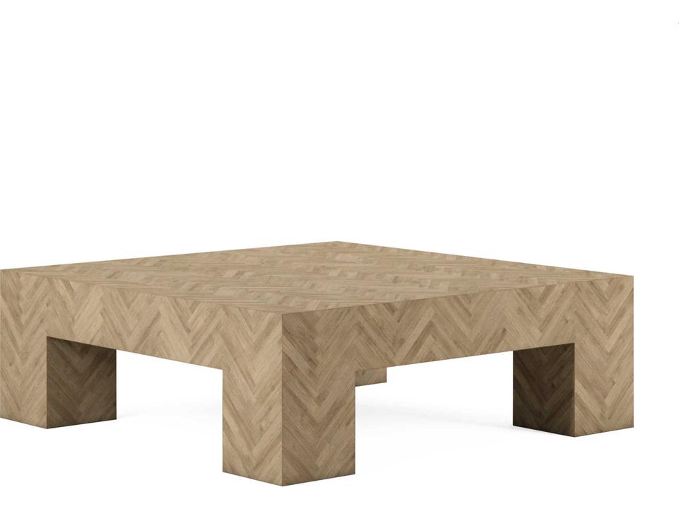 Garrison Square Coffee Table in Washed Oak
