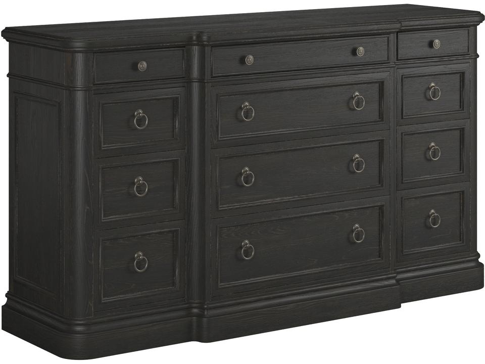 Atrium 12-Drawer Dresser in Hand Rubbed Black