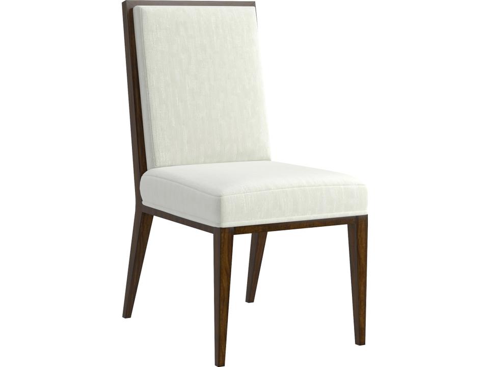 A.R.T. Furniture Eave Poplar Wood White Upholstered Armless Dining Chair