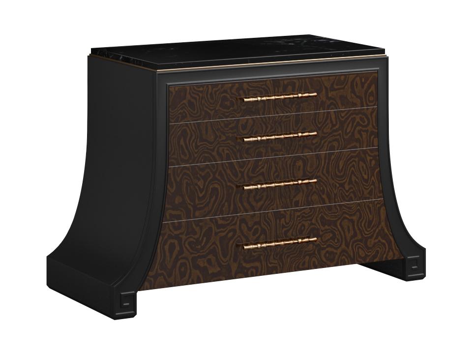 Eave New Traditional Accent Chest in Hazelnut and Black Ebony