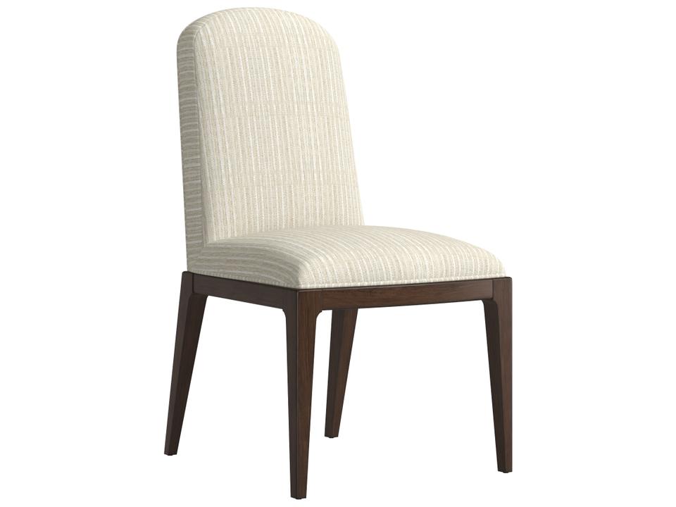 Verge Upholstered Dining Side Chair Set of 2 in Handcrated Walnut