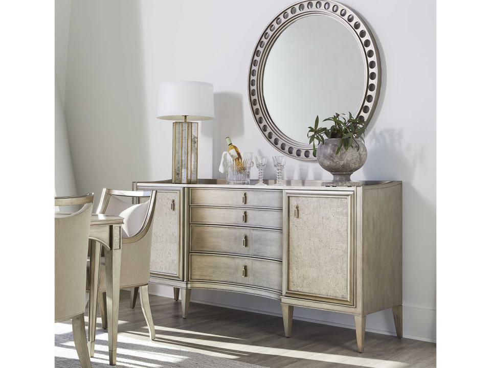 A.R.T. Furniture Cove 78" Rubberwood Sideboard with Wall Mirror