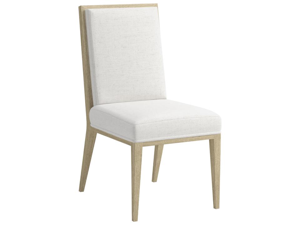 A.R.T. Furniture Eave Sundrenched Parrawood White Upholstered Armless Dining Chair Set of 2