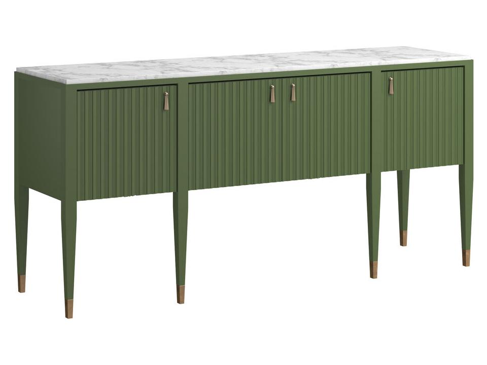 Eave II Sideboard with Marble Top in Darkened Sage