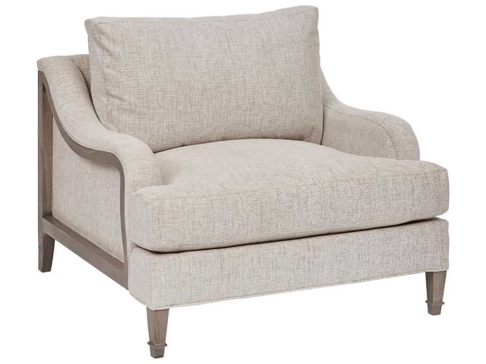 Tresco Lounge Chair in Smoked Ash and Neutral Upholstery
