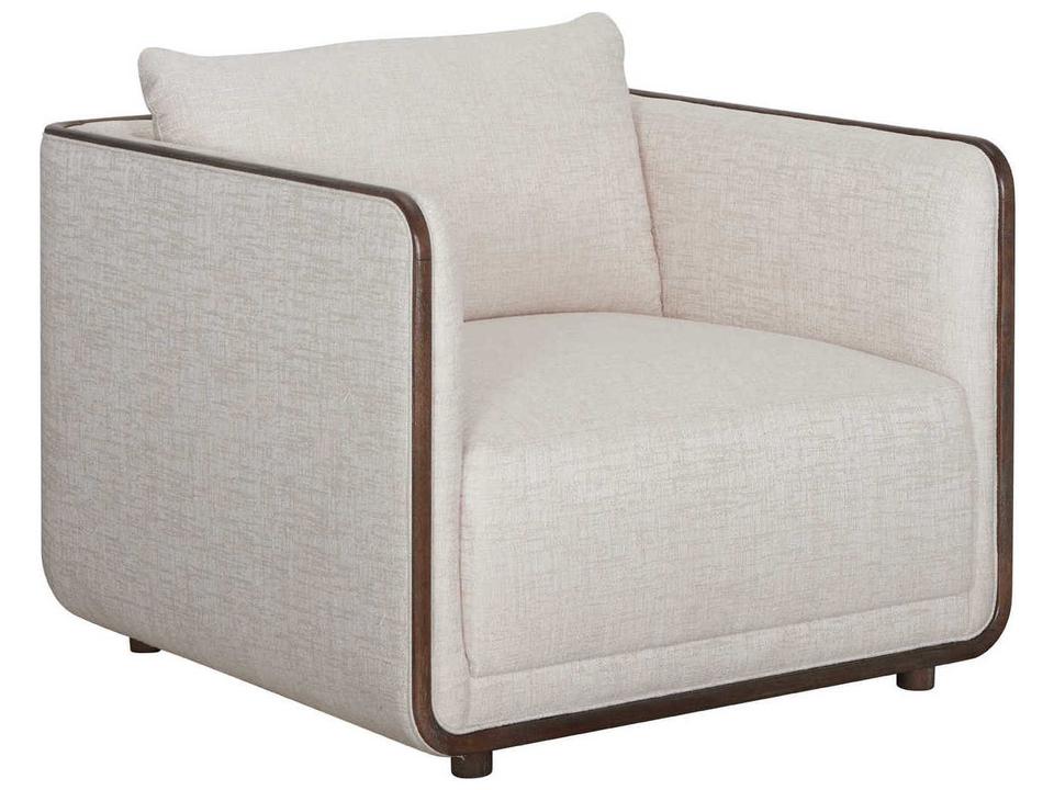 Sagrada Upholstered Accent Chair in C-Ivory with Hazel Frame