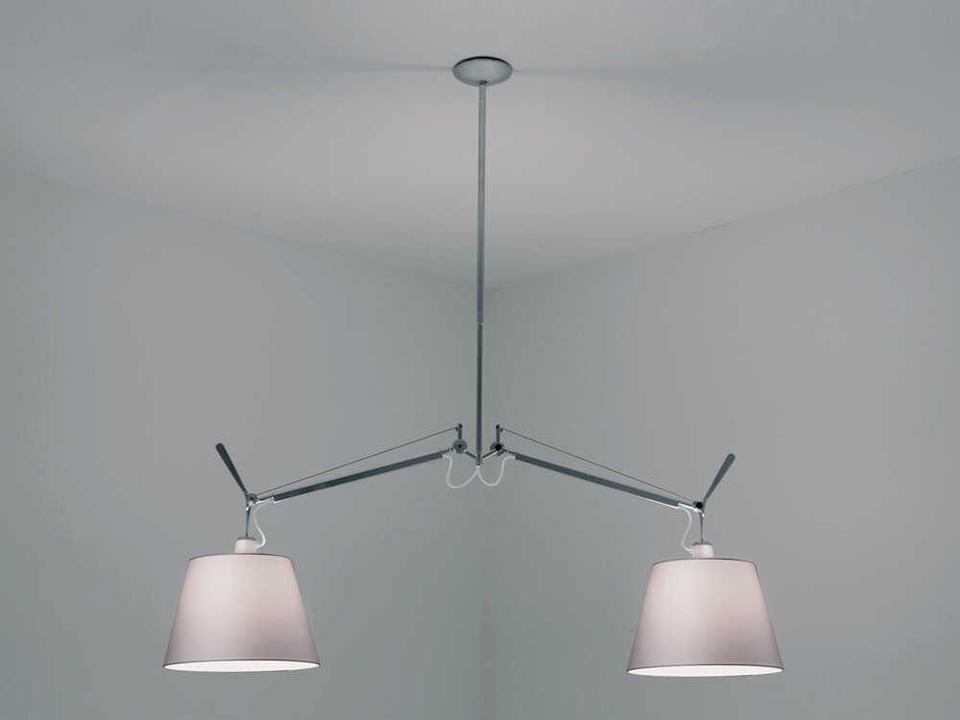 Tolomeo Double 2-Light Aluminum Steel Island Pendant