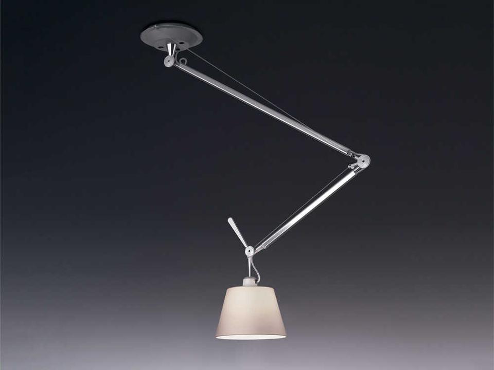 Tolomeo Double Shade Suspension Light Parchment
