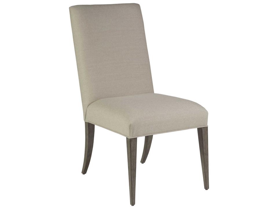 Home Madox Upholstered Dining Side Chair in Grigio Finish with Greige Fabric