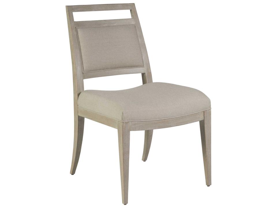Home Nico Upholstered Dining Side Chair in Bianco Finish