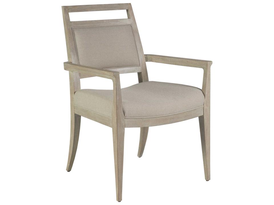 Home Nico Upholstered Dining Armchair in Bianco Finish