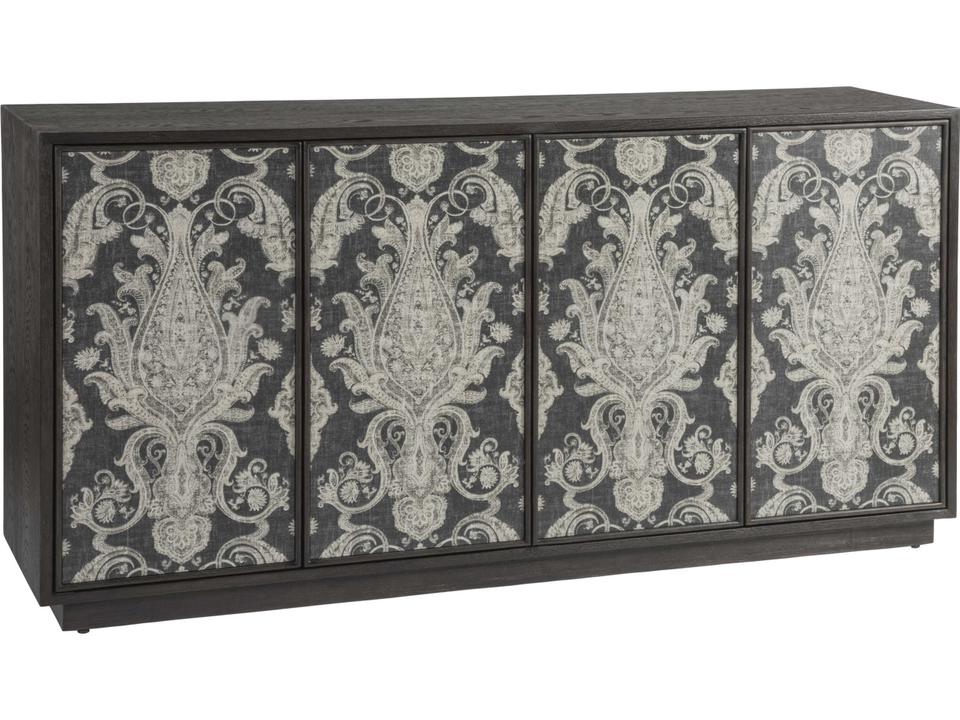 Home Venerato Media Console Mocha Brown Oak Veneer