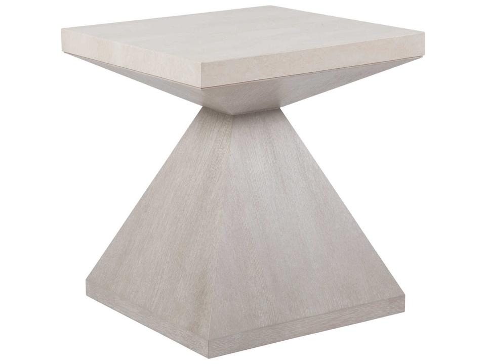 Mar Monte Square Marble White Oak End Table
