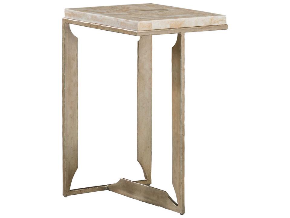 Signature Designs Woodrow Rectangular Bronze Leaf End Table