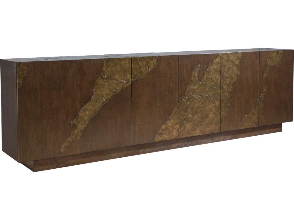 Signature Designs Contango 117 Inch Oak Wood Rich Brown Media Console