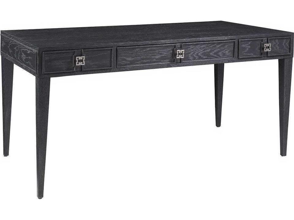 Penelope Light Gray Oak Mahogany Wood Secretary Desk