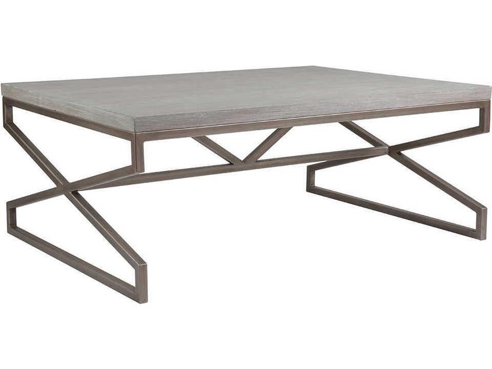 Home Cohesion Edict Rectangular Coffee Table in Bianco and Warm Metallic