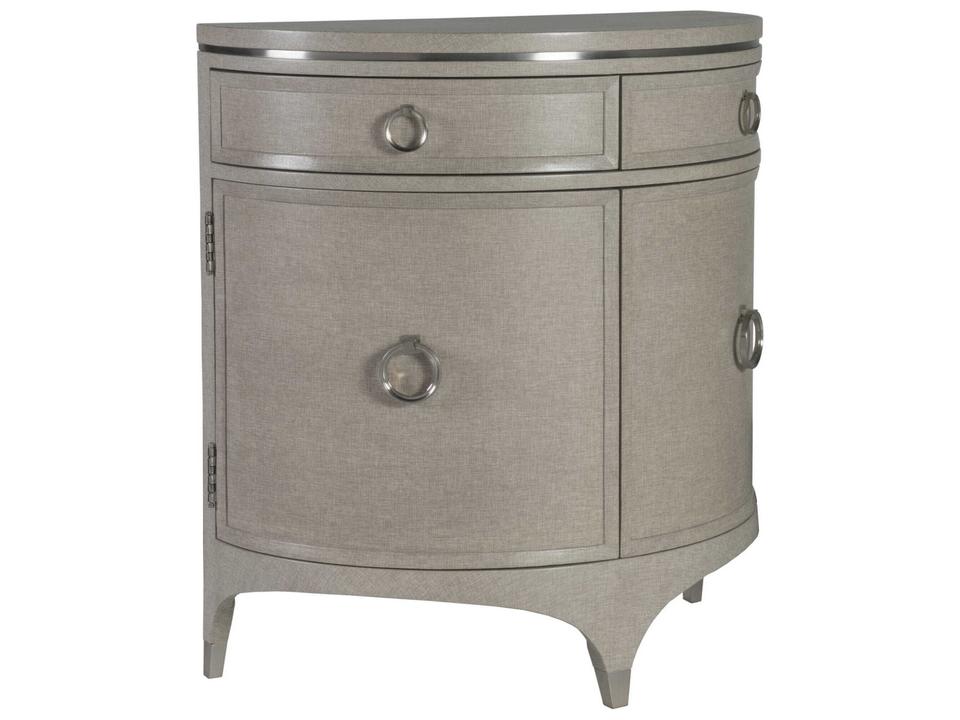 Home Zeitgeist Antique Linen Gray Accent Chest with Stainless Steel Accents