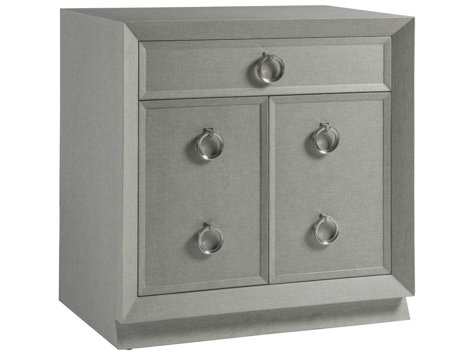 Home Zeitgeist Linen White Accent Chest with Doors and Drawer