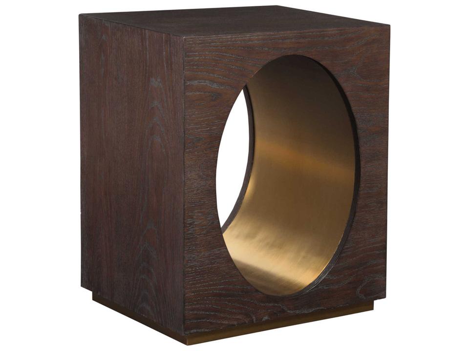 Home Verbatim Rectangular End Table in Rich Brown