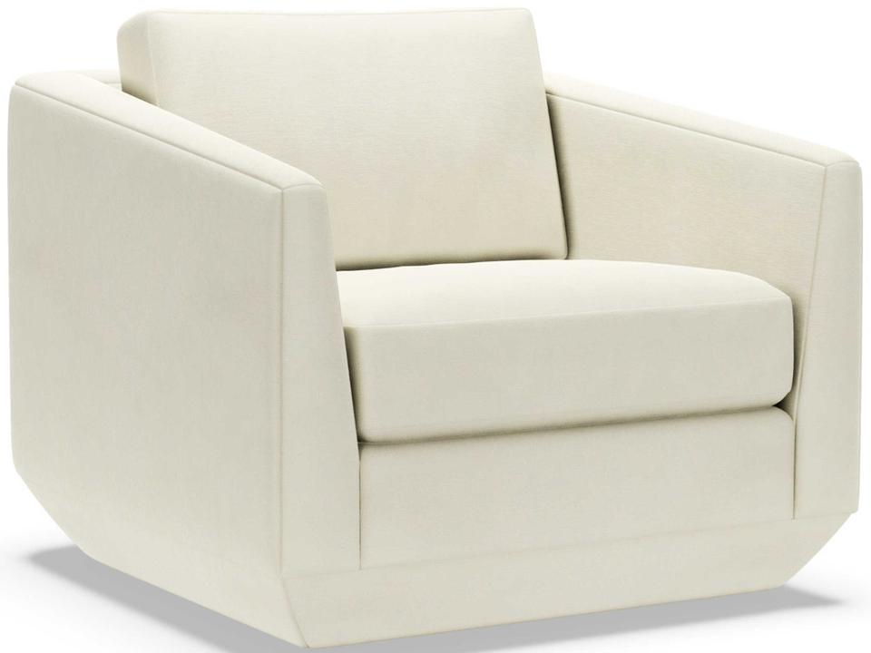 Home Veronica Contemporary Upholstered Swivel Accent Chair