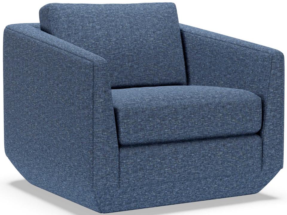 Home Veronica Swivel Accent Chair in Upholstered Fabric