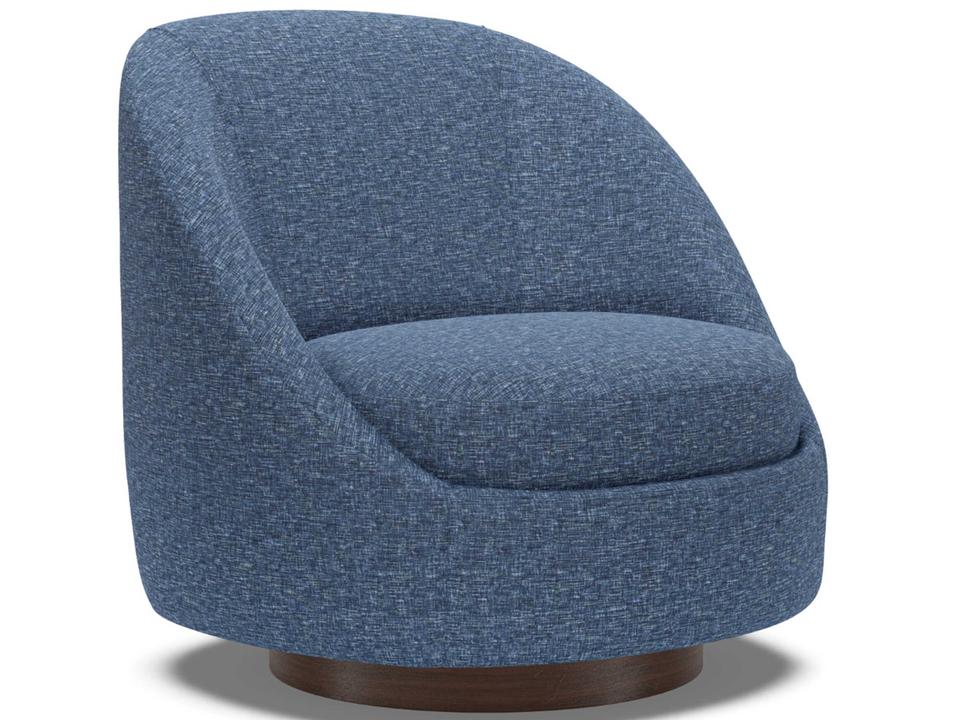 Home Genevieve Swivel Accent Chair in Arlington Finish