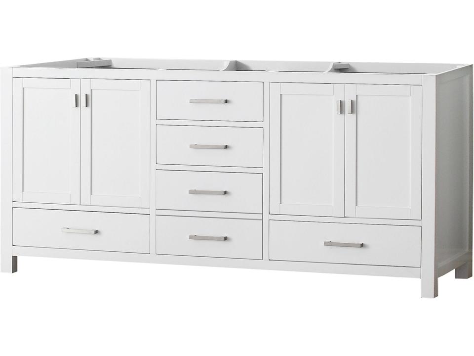 Modero 72 in. Double Sink Bathroom Vanity in White