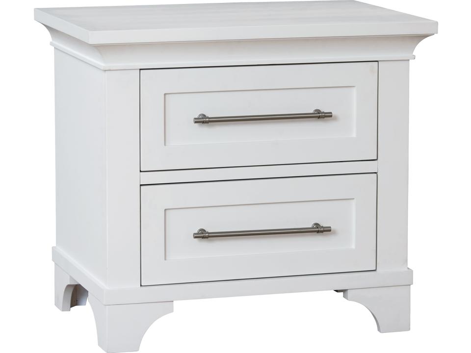 B00299 Collection 2-Drawer Nightstand in White Painted Finish
