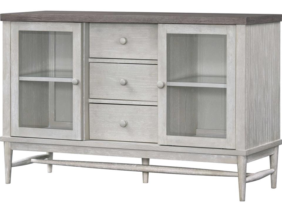 56" Rubberwood White Sideboard