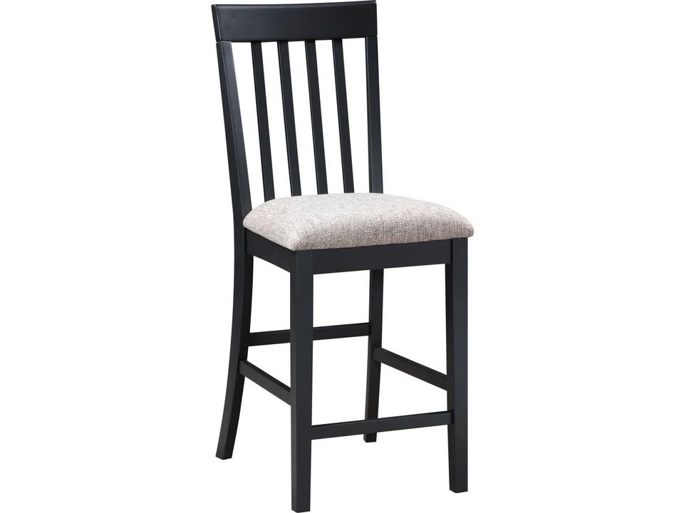 D00507 Collection Black Upholstered Counter Height Chair Set of 2