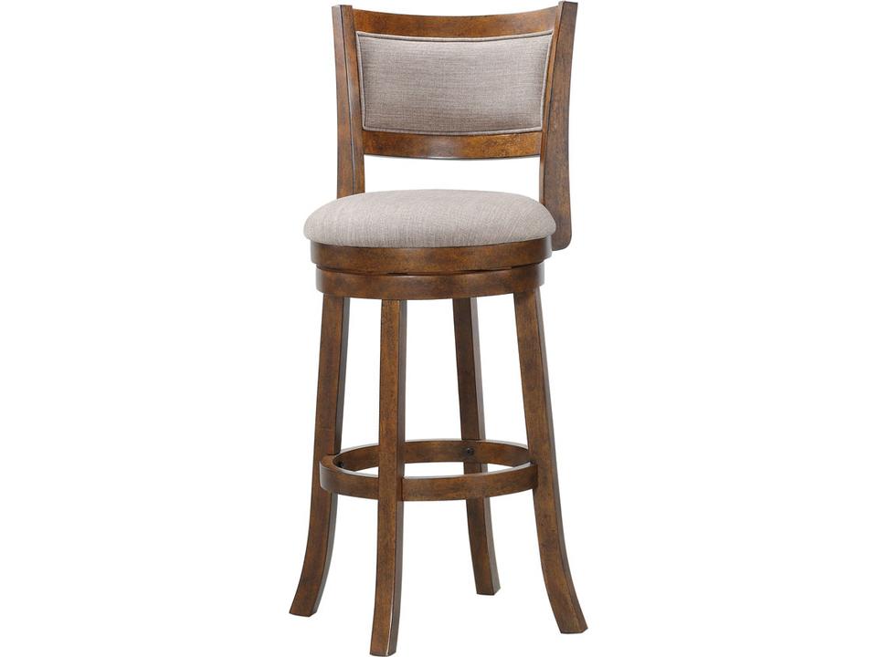 D01800 Collection 29-Inch Swivel Barstool Burnt Brown Upholstered
