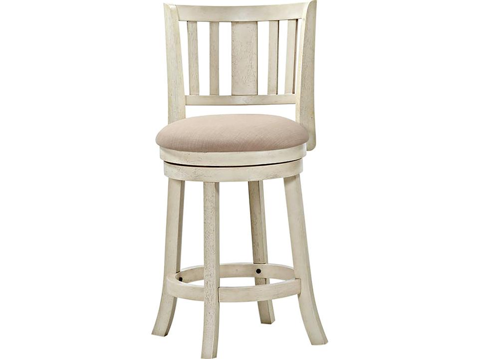 D01800 Antique White 24-Inch Swivel Counter Stool