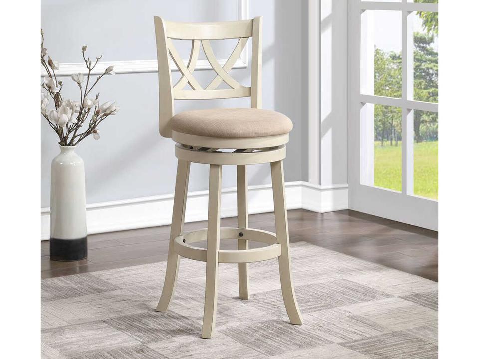 D01800 Antique White 29-Inch Swivel Barstool