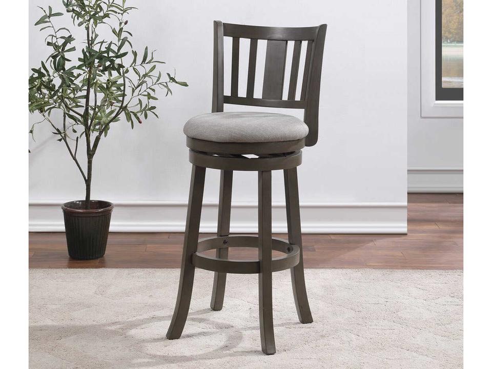 D01800 Collection 29-Inch Swivel Barstool in Antique Gray
