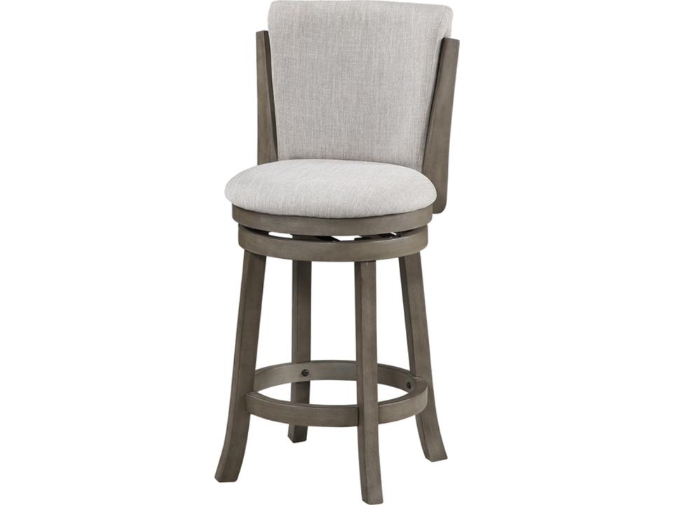 Contempo 24-Inch Swivel Counter Height Stool in Antique Grey