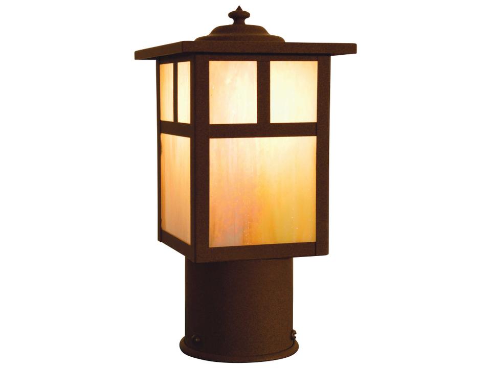 Mission 1-Light Outdoor Post Mount Lantern