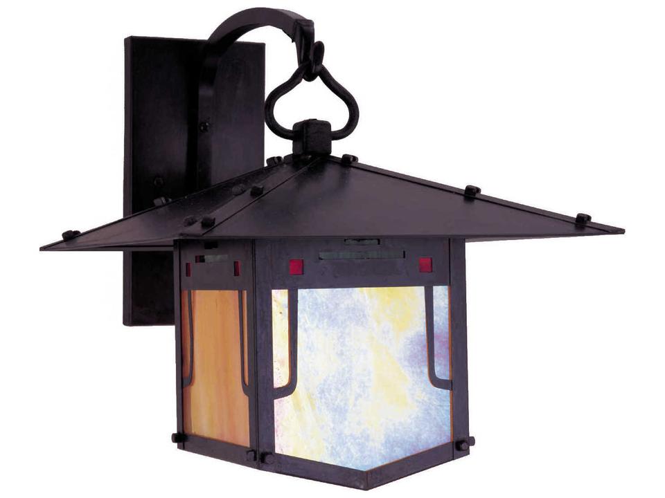 Pagoda 1-Light Outdoor Wall Sconce with Asian-Inspired Design