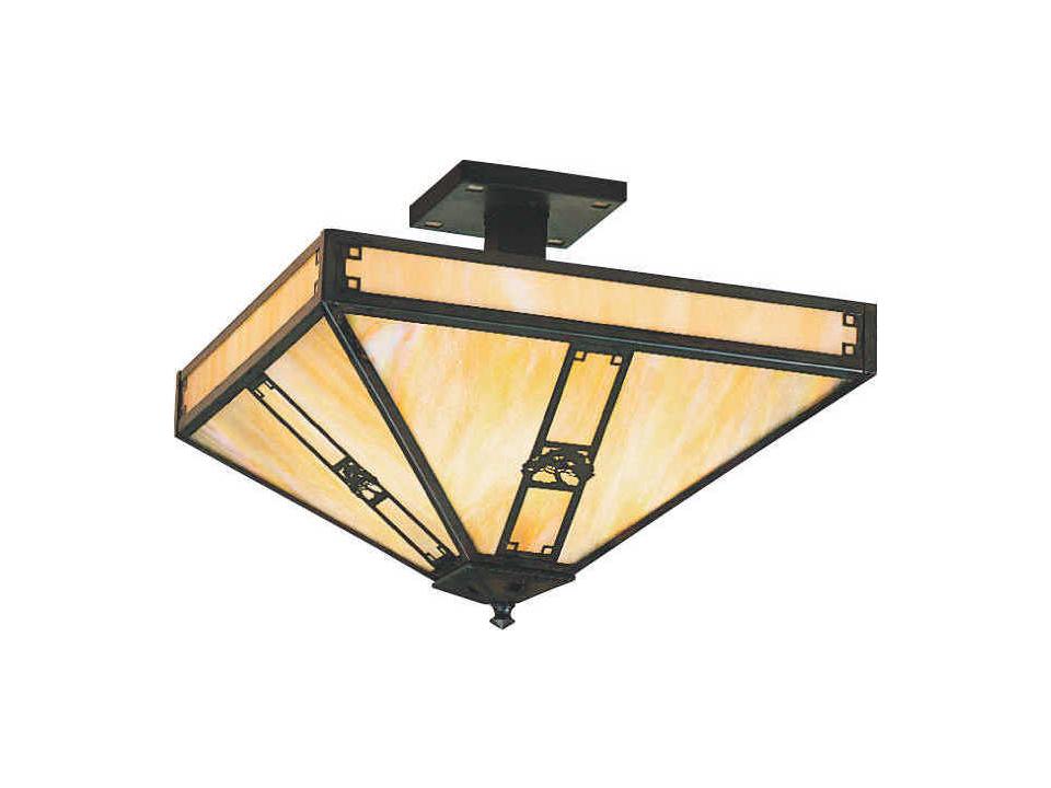 Pasadena 4-Light Semi-Flush Mount Ceiling Light Arts and Crafts Style