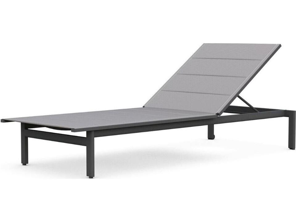 Amalfi Set of 2 Outdoor Chaise Lounges Charcoal Batyline Fabric