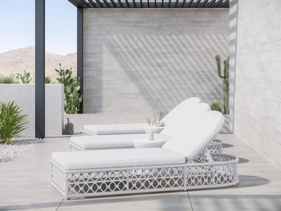 Amelia White Rope Outdoor Lounge Set