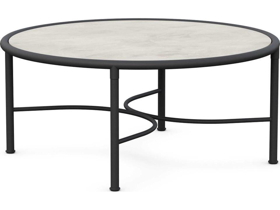 Athens Noir Wrought Iron Round Coffee Table