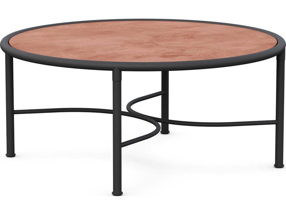 Athens Noir Wrought Iron Round Coffee Table