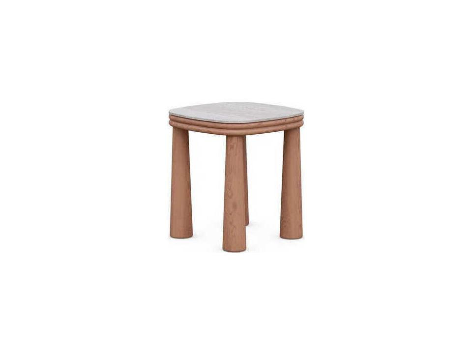 Biscayne Natural Teak Square End Table