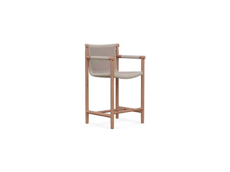 Boca Natural Teak Rope Counter Stool